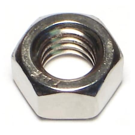 Hex Nut, 5/16-18, 18-8 Stainless Steel, Not Graded, 100 PK